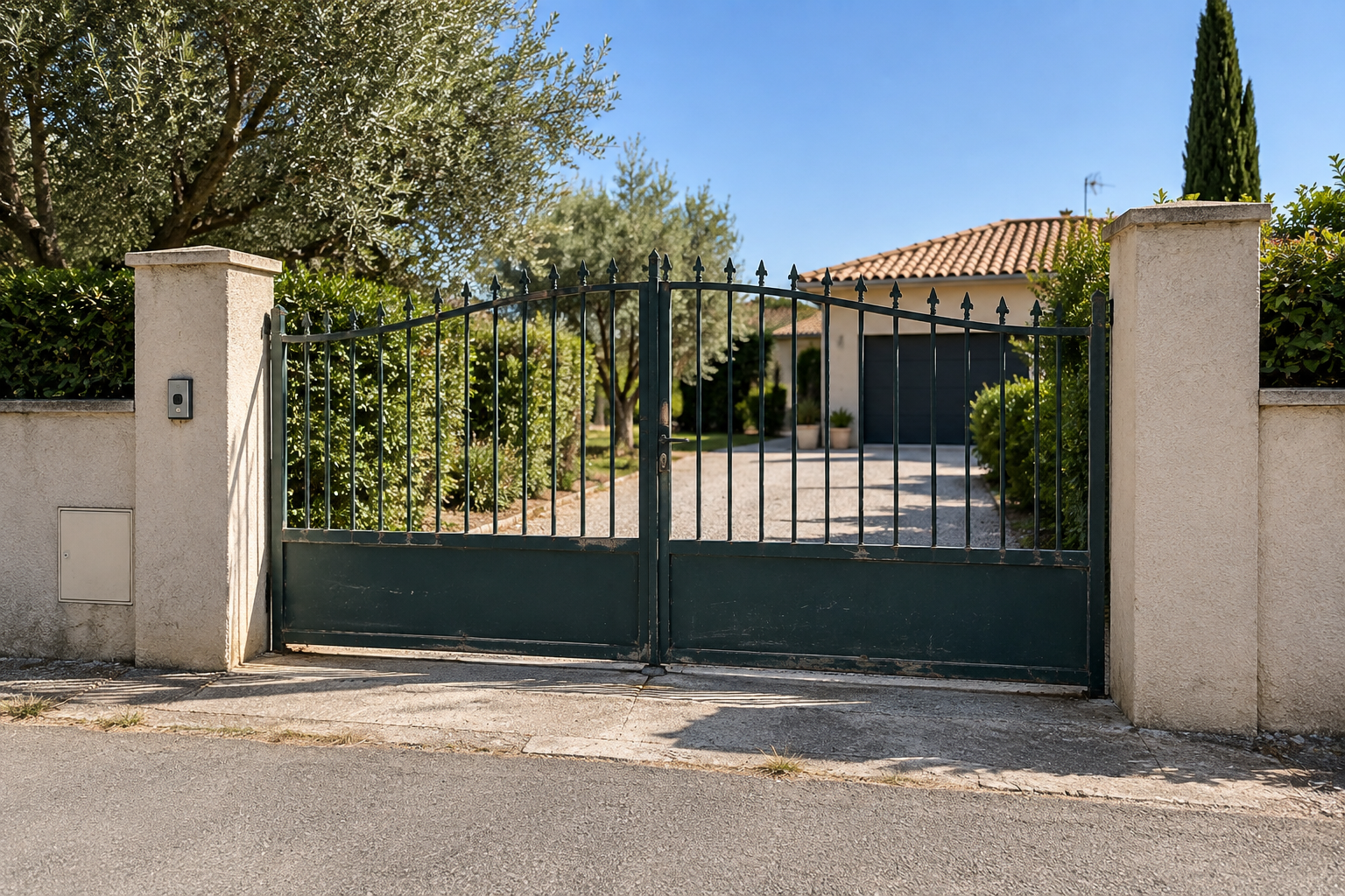 Avant travaux — Portail coulissant sur mesure