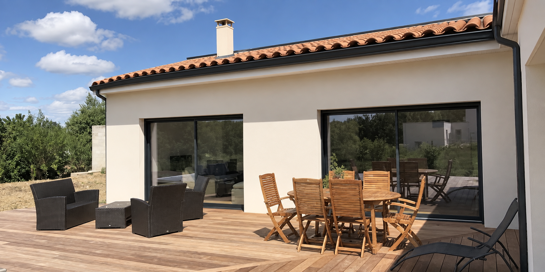 Avant travaux — Pergola bioclimatique sur mesure