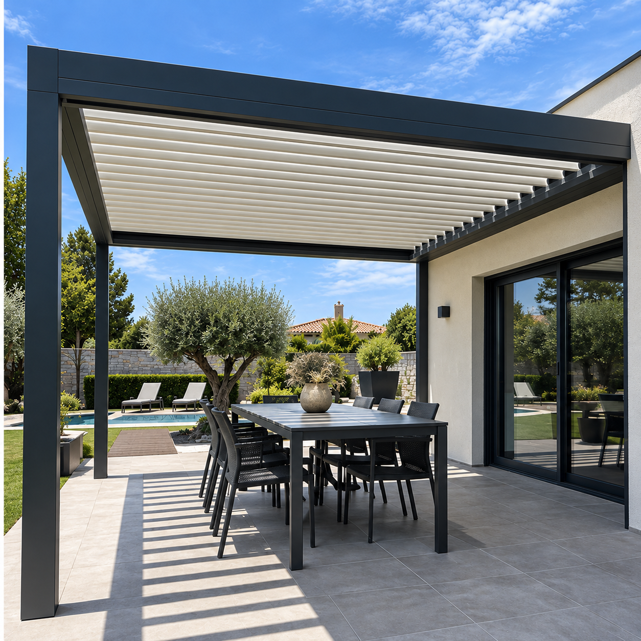 Pergola double toit