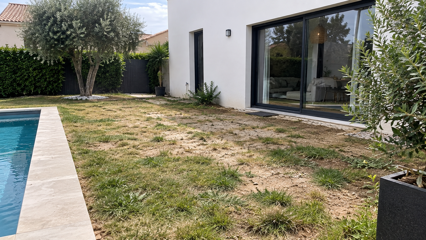Avant travaux — Aménagement extérieur bois