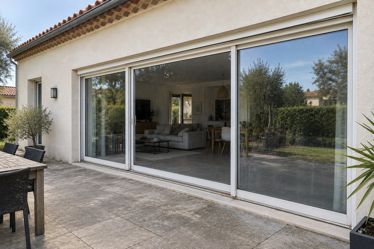 Avant travaux — Fenêtres coulissantes aluminium