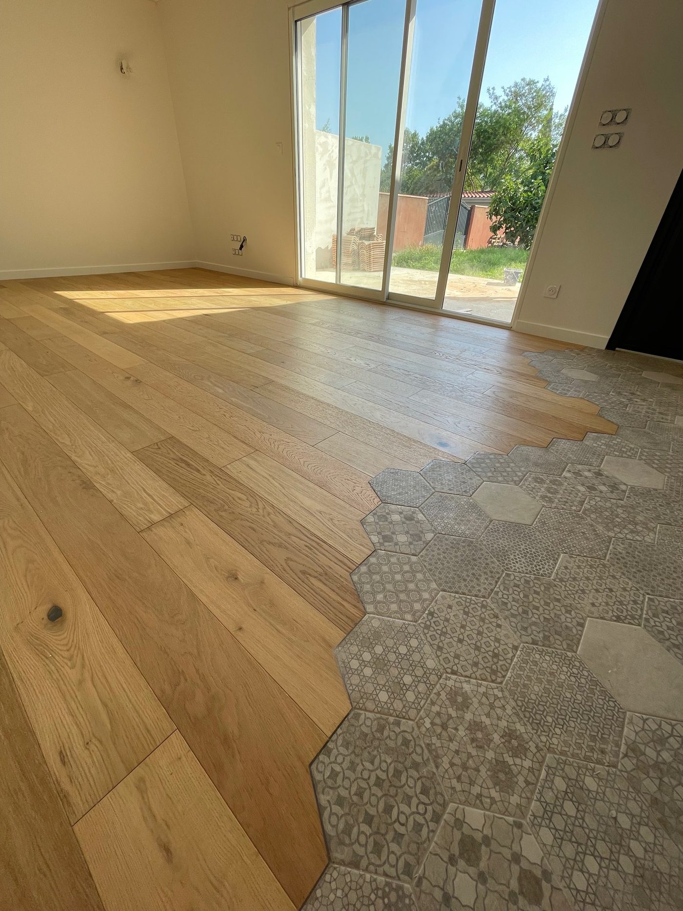 Rénovation de sol intérieur en parquet contrecollé
